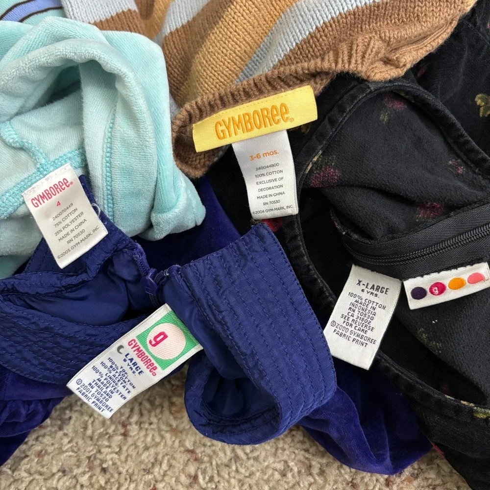 Vintage Y2K Gymboree‎ Girls Dresses & Sweater Bundle Kids Lot 4 Pieces 2000s VTG